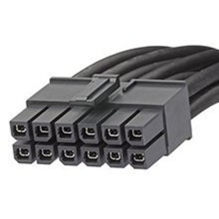 MOLEX Dc Power Cords Mega-Fit Cable Assy 12Ckt Dr 150Mm Blk 451361201